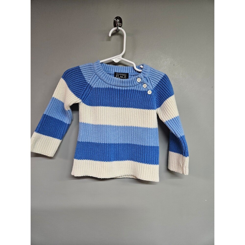 The Children's Place Blue Striped Sweater 6-9 month